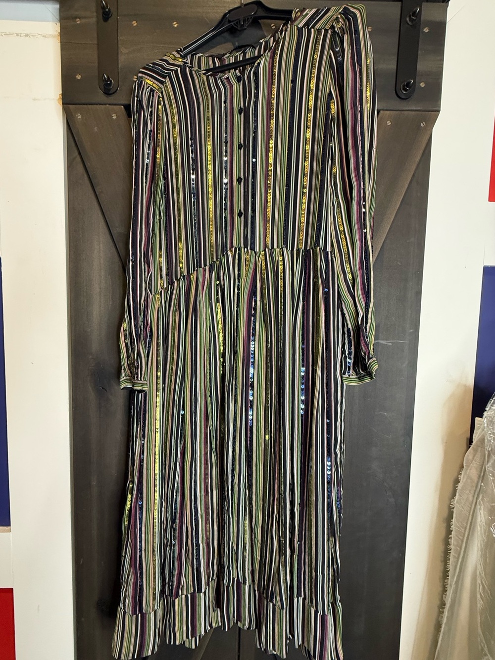Zara Striped Sequin Dress